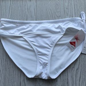 NWT Athleta White Side Tie Bikini Bottom Size M